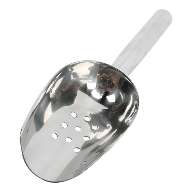 Ice Scooper for Ice Maker, Metal Ice Scoop, Utility Ice Scooper, Ice Scoop Stainless Steel Thickened Multifunctional Food Scoop for Flour Grain Teas Kitchen Tool