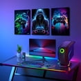 thumbnail image 2 of Gaming Wall Art Boys Room Canvas Wall Decor Video Game Wall Art Cool Gamer Posters Neon Gaming Pictures Teen Boy Wall Decor Retro Painting for Bedroom Playroom Unframed, 2 of 6