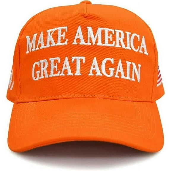 Trump 45-47 MAGA Cap - Embroidered Make America Great Again Hat - Orange