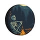 thumbnail image 1 of Balery Moonlit Skeleton Campfire Cubiertas para Neumáticos - Protector Resistente para Neumáticos de Camioneta, SUV, Remolque, Camper y RV-14 inch, 1 of 6