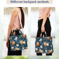 thumbnail image 4 of FORMRS Womens Corduroy Tote Bag Crossbody Shoulder Handbag with Pocket, Oranges Pattern, 4 of 7