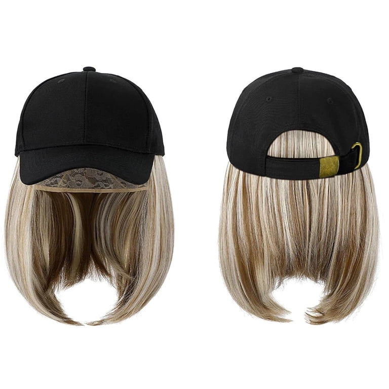 YEKEYI Baseball Cap with Hair Extensions Hat Wig Adjustable  display picture 1
