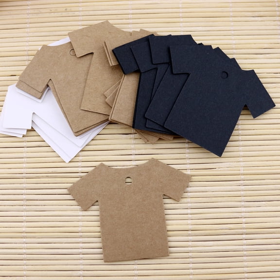 SOPOTUTU Kraft Paper Black Blank Tags for Crafts and Hanging, 100 Pieces, Ideal for Art Projects and Labeling
