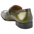 thumbnail image 3 of LIBERTYZENO Mens Leather Classic Slip On Loafers casual shoes, Olive, 3 of 7
