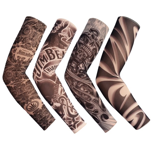 Anzek Uv Sun Protection Compression Arm Sleeves Tattoo Cover Up Cooling Athletic Sports Sleeve For Football Golf Volleyball Walmart Com Walmart Com