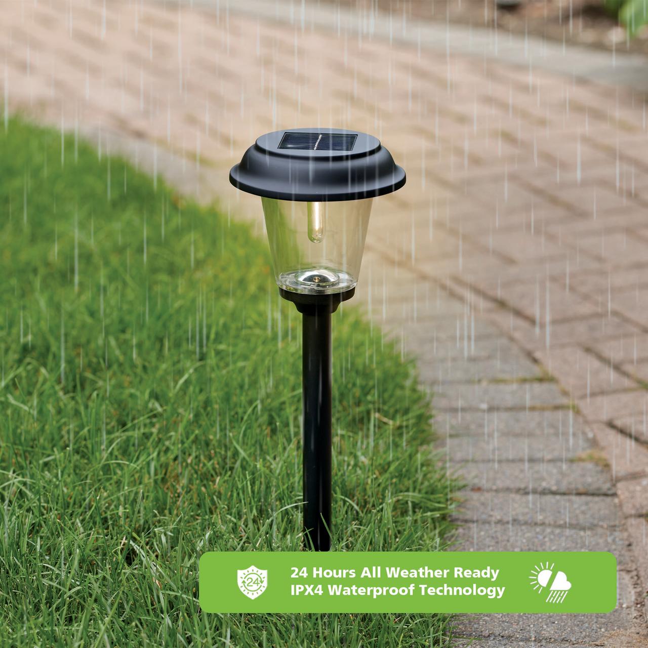 Better Homes & Gardens Elijah Solar Pathway Lights, 4-Pack photo 7