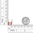 thumbnail image 5 of Gem Stone King 18K Yellow Gold Plated Silver Orange Sapphire and Black Diamond Leverback Earrings for Women (1.17 Cttw, Gemstone September Birthstone, Oval 6X4MM, Round 2MM, 3/4 inch), 5 of 5