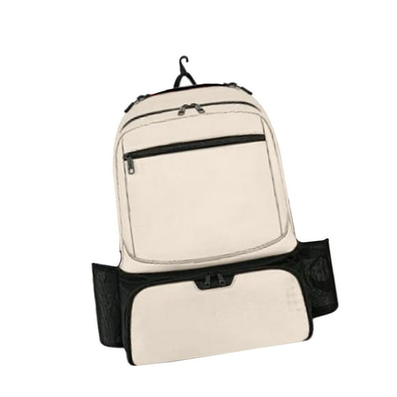 Mochila de tenis de gran capacidad con compartimento para zapatos para acampar al aire libre Beige