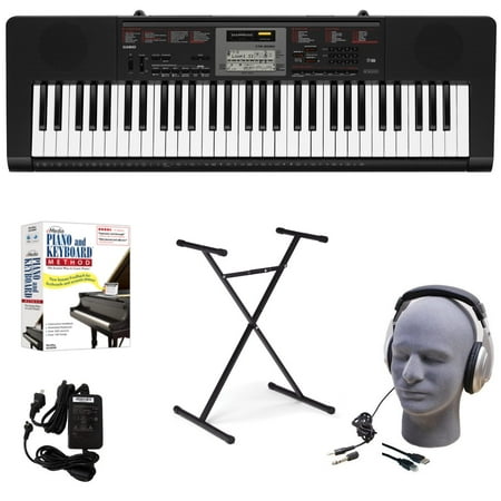 Casio CTK-2090 EDP 61-Key Educational Pack with Power Supply, Stand, Headphones, USB Cable, and Instructional Software