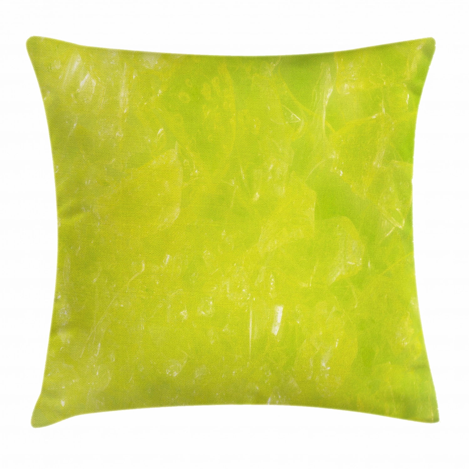 Lime Green Throw Pillow Cushion Cover, Grunge Hazy Color Background