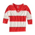 thumbnail image 1 of Aeropostale - Camiseta con gráfico de rayas para mujer, naranja, pequeña Aeropostale Camiseta gráfica, 1 of 1