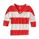 thumbnail image 1 of Aeropostale - Camiseta con estampado de rayas para mujer, naranja, talla mediana, 1 of 1