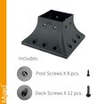 thumbnail image 4 of Funda para poste Myard PNP114040 para poste de 4x4 (9 x 9 cm), color negro, 4 of 9