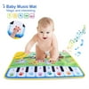 Aochakimg Musical Mats Keyboard Piano Play Mat Floor Music Mat Animal Blanket Carpet Playmat Early Educational Toys for Kids Baby Toddlers Boy Girl (23.62 x 15.35 in)
