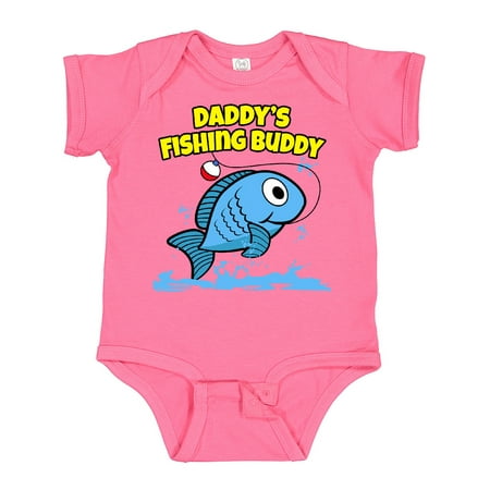 

Inktastic Daddy s Fishing Buddy (blue) Gift Baby Boy or Baby Girl Bodysuit