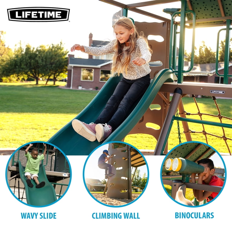 Lifetime Kid's Big Stuff Playset - Metal Swing Set, Slide