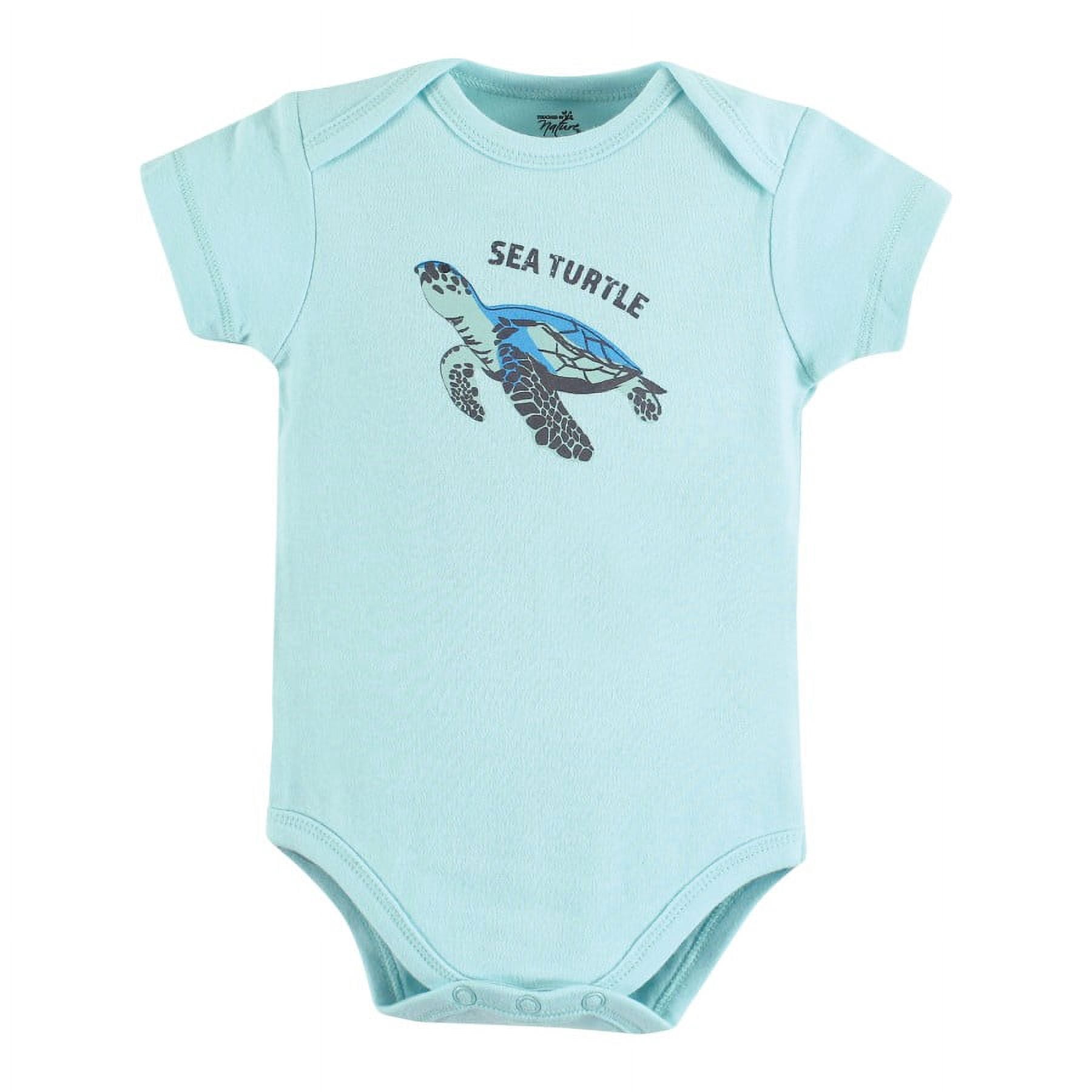 Touched by Nature Organic Cotton Bodysuits, Endangered Sea Animals, 0-3 Months