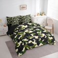 thumbnail image 3 of Feelyou Green Camouflage Teens Bedding Comforter Set 7 Pieces, Hunting Duck Deer Full Bedding Set, Rustic Jungle Wildlife Reversible Fitted Sheet Flat Sheet, Luxury Bedroom Decor, 3 of 8