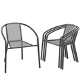 thumbnail image 4 of Grezjxc Modern Rattan Outdoor,Indoor Bedroom Restaurant Dining Chairs, Stackable Rattan Chairs for Patio or Drawing Room, Set of 4, Gray, 4 of 8