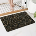 thumbnail image 4 of Black Gold Marble Pattern Bathroom Rugs Mat,Non Slip Microfiber Bathroom Rug,Rubber Backing,Soft Bathroom Mats for Bathroom Floor,Tub and Shower,17x27in(43x68cm), 4 of 5