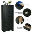 thumbnail image 4 of Spaco 6 Drawers Chest Dresser Clothes Storage Bedroom Furniture Cabinet-Black, Bathroom Storage Cabinet for Entryway Storage, Home Office Furniture, 4 of 8