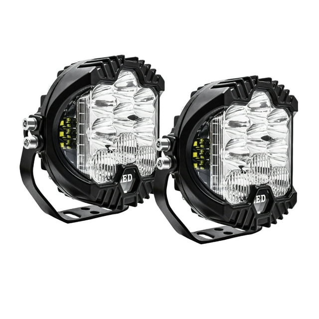 Labymos 2Pcs 7inch LED Work Light Pods Spot Flood Combo Beam Fog Lamp Offroad Driving