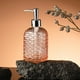 thumbnail image 4 of Accesorios de baño Botella de jabón líquido con patrón de ondas Botella de jabón tipo prensa de vidrio de colores Botella de jabón vacía para el hogar Champú Gel de ducha Dispensador Botella de jabón, 4 of 6