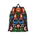 thumbnail image 3 of Balery Roosters and Flowers Vintage Canvas Backpack for Men and Women - Large Capacity, Durable Travel Laptop Bag for School, Work, Hiking, and Outdoor Activities, 3 of 7