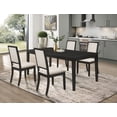 thumbnail image 2 of Louise 5-piece Rectangular Extension Leaf Dining Set Black, 2 of 11