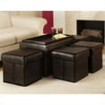 thumbnail image 1 of Convenience Concepts Manhattan Storage Bench Ottoman in Espresso Faux Leather, 1 of 4