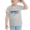 thumbnail image 3 of Mommys First Mate I Love Mom and Dad Funny Toddler T-Shirts for Boys Girls (Gray, 3T), 3 of 5