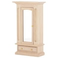 thumbnail image 4 of Armario de madera para casa de muñecas 1:12, muebles para casa de muñecas con espejo, decoración para dormitorio y casa de muñecas, 4 of 8