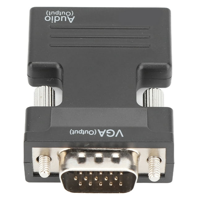 LAFGUR Converter With 3.5mm Audio Cable,Audio & Video Supplies,HD Multimedia Interface Female To VGA Male Converter With 3.5mm Audio Cable For Laptops PCs Monitors