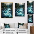 thumbnail image 4 of Designart "Dreamlike River Map Of Usa" Usa Map Floater Framed Canvas Wall Art, 4 of 5