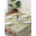 thumbnail image 3 of Vintage Boho Floral Suqare Tablecloth - 60 x 60 Inch, Ethnic Tribe Abstract Art Flowers Waterproof & StainResistant Tablecloth, Washable Oil-proof Table Cover for Dining/Party/Wedding/Camping/Buffet, 3 of 9