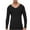 Black, variant on SHTXOZHI Mens Thermal Underwear Tops Long Sleeve V Neck Basic Undershirts Solid Color Soft Shirt
