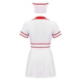 thumbnail image 4 of Lencería para mujer, vestido de enfermera traviesa, trajes de Cosplay, disfraces sexis de Doctor Maid, disfraces de Halloween, vestido cruzado con cremallera frontal y tocado, 4 of 5