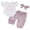 Pink, variant on Aunties Bestie Baby Girl Clothes Aunt Saying Letter Embroidery Ruffle Romper Leopard Pant Headband