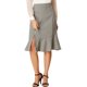 thumbnail image 1 of Falda Midi Allegra K cola de pez Tartán dobladillo Dividido Volantes cuadros Vintage Mujer Albaricoque XS, 1 of 6