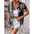thumbnail image 5 of SweatyRocks Women's Short Sleeve Cute Print Button Down Shirt Tops, 5 of 13