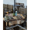 thumbnail image 2 of Outdoor Tablecloth with Umbrella Hole for Patio/Picnic/Party/Camping, Lavender Floral Waterproof Table Cloth Round Cover Washable, Bottle Daisy Flower Rustic Wood Grain Dia 60", 2 of 7