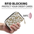 thumbnail image 2 of PU Leather Zipper Card Case Credit Card Holder Small Wallets Gold Leopard Print Pattern, 2 of 7
