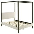 thumbnail image 7 of Monroe Upholstered Queen Canopy Platform Bed Vanilla and Black, 7 of 7