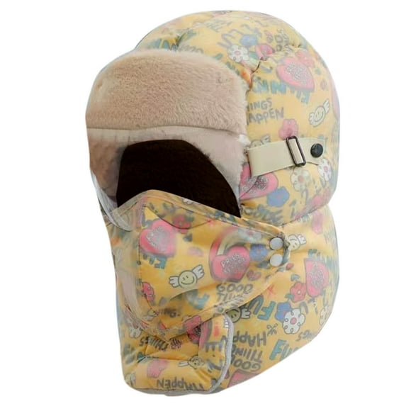 Windproof Full Coverage Gear for Winter Outdoors with Glasses - Thermal Thick Hat and Set for Cycling Hiking Sports