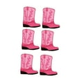 thumbnail image 2 of 6 piezas de botas de vaquero, cajas de flores, centro de mesa, suministros de cumpleaños, manualidades artísticas, botas Rosa, 2 of 9