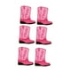 thumbnail image 2 of 6 cajas de flores con forma de botas de vaquero, decoraciones para fiestas temáticas, manualidades artísticas, cajas con forma de bota, centro de mesa Rosa, 2 of 8
