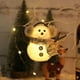 thumbnail image 1 of Christmas Light Up Little Snowman Ornament Plaid Striped Scarf Doll Child Christmas Present, 1 of 1