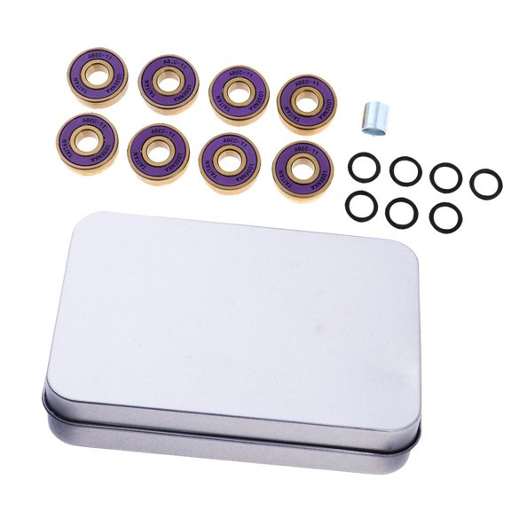 8pcs Titanium ABEC 11 Professional-grade Bearings, 4 Skateboard Spacers,