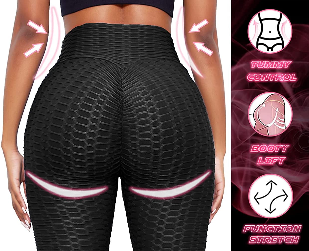  ZITAIMEI Seamless Scrunch Butt Lifting Leggings for Women Tummy  Control TIK Tok Workout High Waisted Gym Black Yoga Pants : Clothing, Shoes  & Jewelry