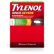 Tylenol Sinus Severe Non-Drowsy Daytime Caplets, 50 Packs of 2 Count
